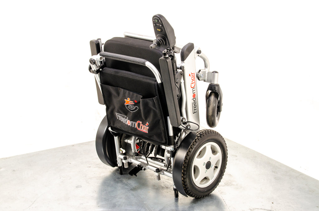 Freedom Chair A06L Used Electric Folding Wheelchair Powerchair Portable Transportable Lithium Aluminium Lightweight Attendant Brushless