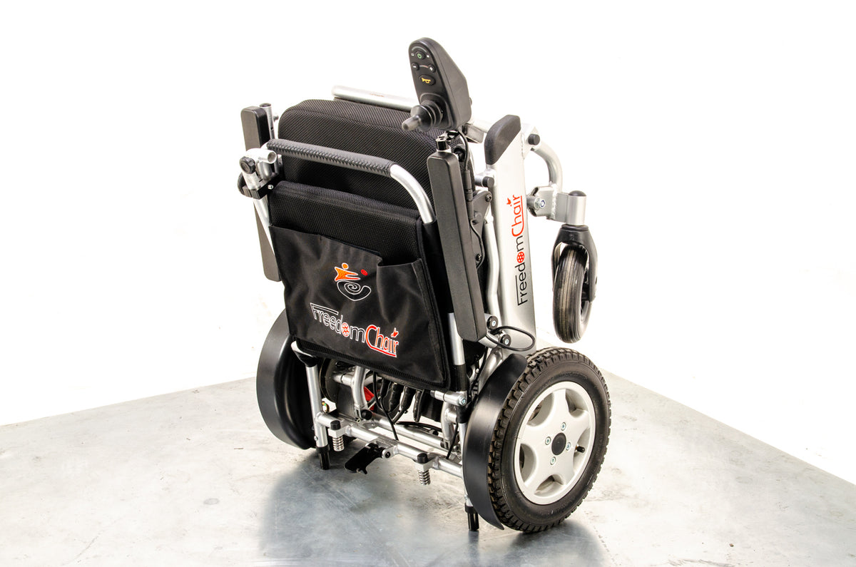 Freedom Chair A06L Used Electric Folding Wheelchair Powerchair Portable Transportable Lithium Aluminium Lightweight Attendant Brushless
