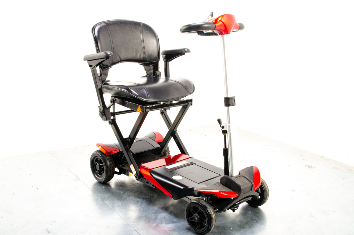 Monarch Smarti Remote Auto-Folding Used Mobility Scooter Lithium Travel Lightweight Red 12097 Main image