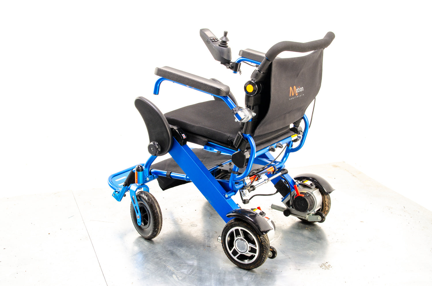 Foldalite Used Electric Wheelchair Lightweight Lithium Folding Travel Powerchair Motion Healthcare