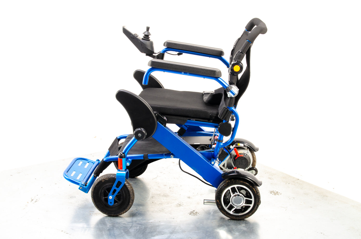 Foldalite Used Electric Wheelchair Lightweight Lithium Folding Travel Powerchair Motion Healthcare