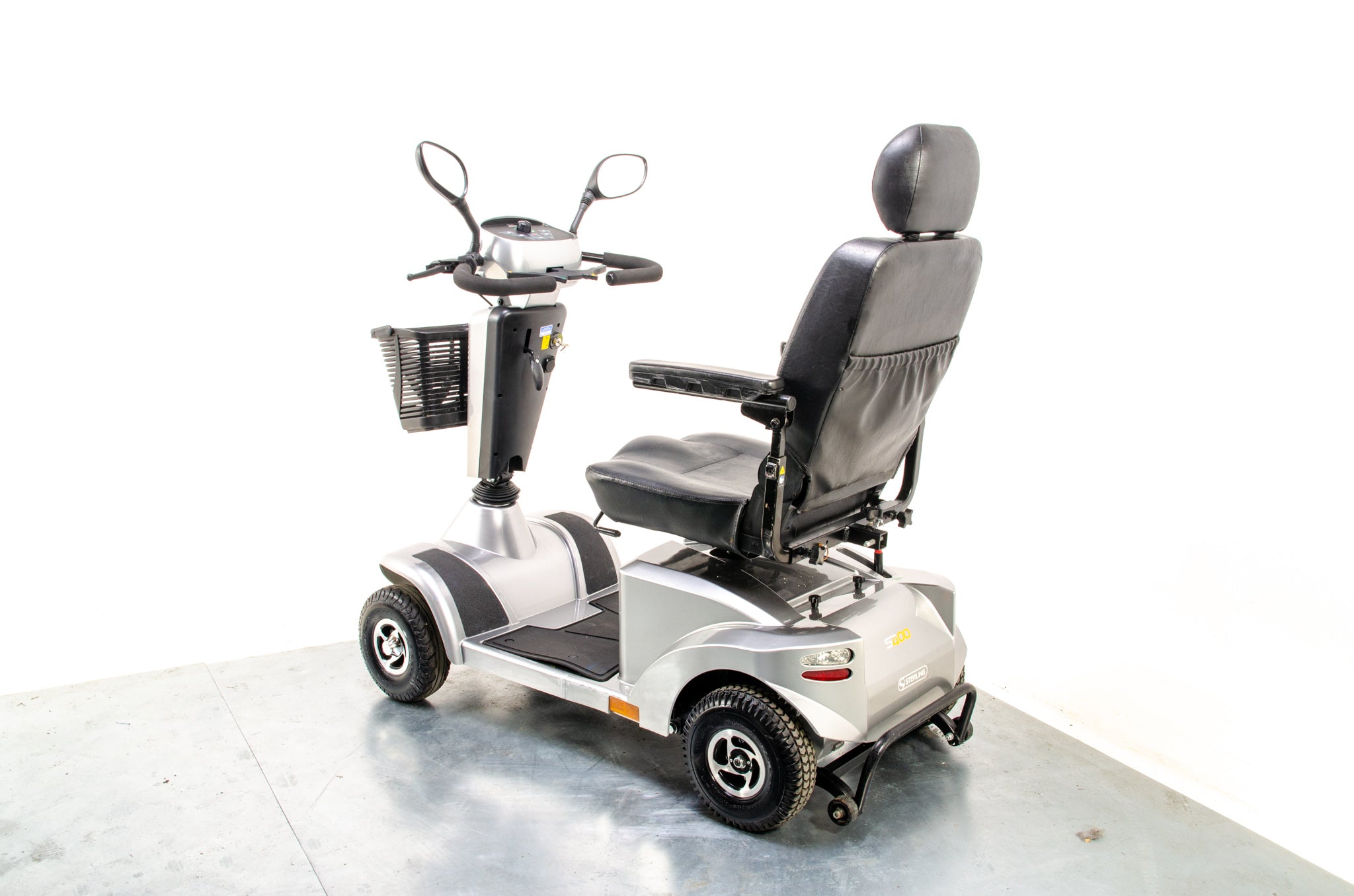 Sunrise Medical Sterling S400 Used Mobility Scooter Silver Midsize Solid Pavement 13361