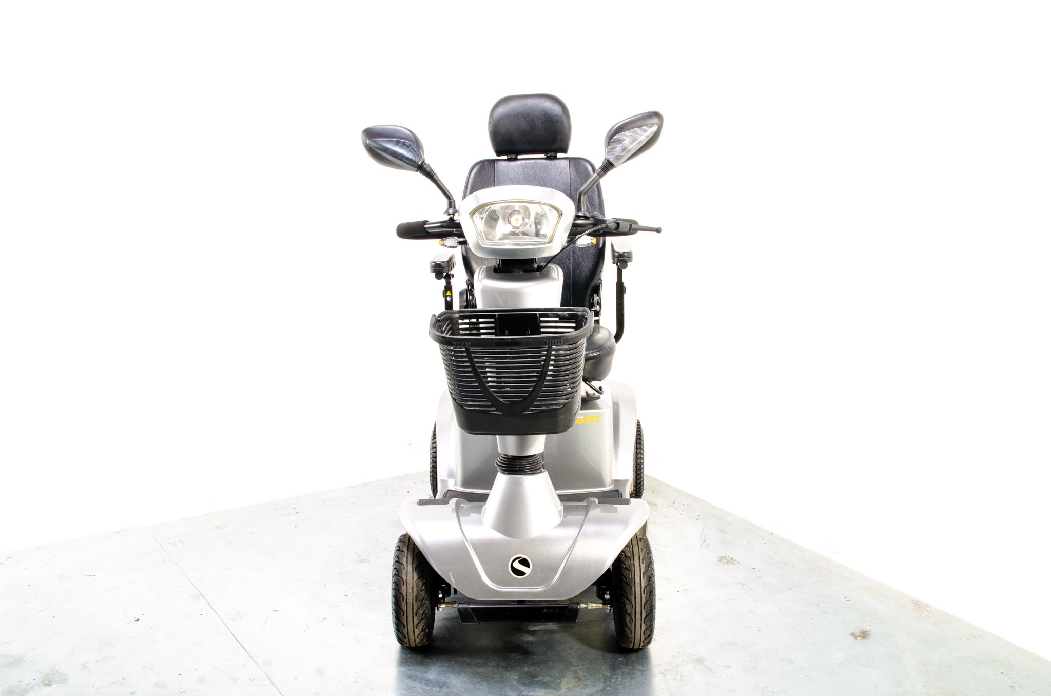 Sunrise Medical Sterling S400 Used Mobility Scooter Silver Midsize Solid Pavement 13361