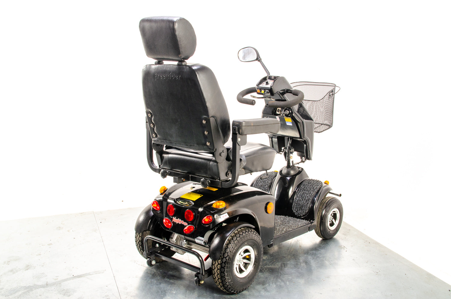 Freerider Mayfair 8 Deluxe All-Terrain Used Mobility Scooter 8mph Black Suspension Solid Road Pavement