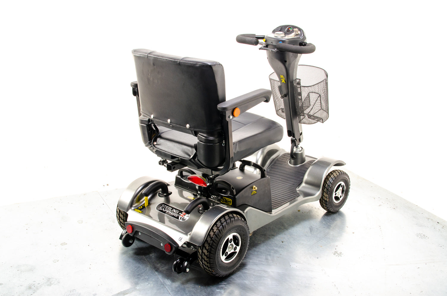 New Sterling Sapphire 2 Mobility Scooter Midsize Transportable Pneumatic Tyres Folding Boot Grey