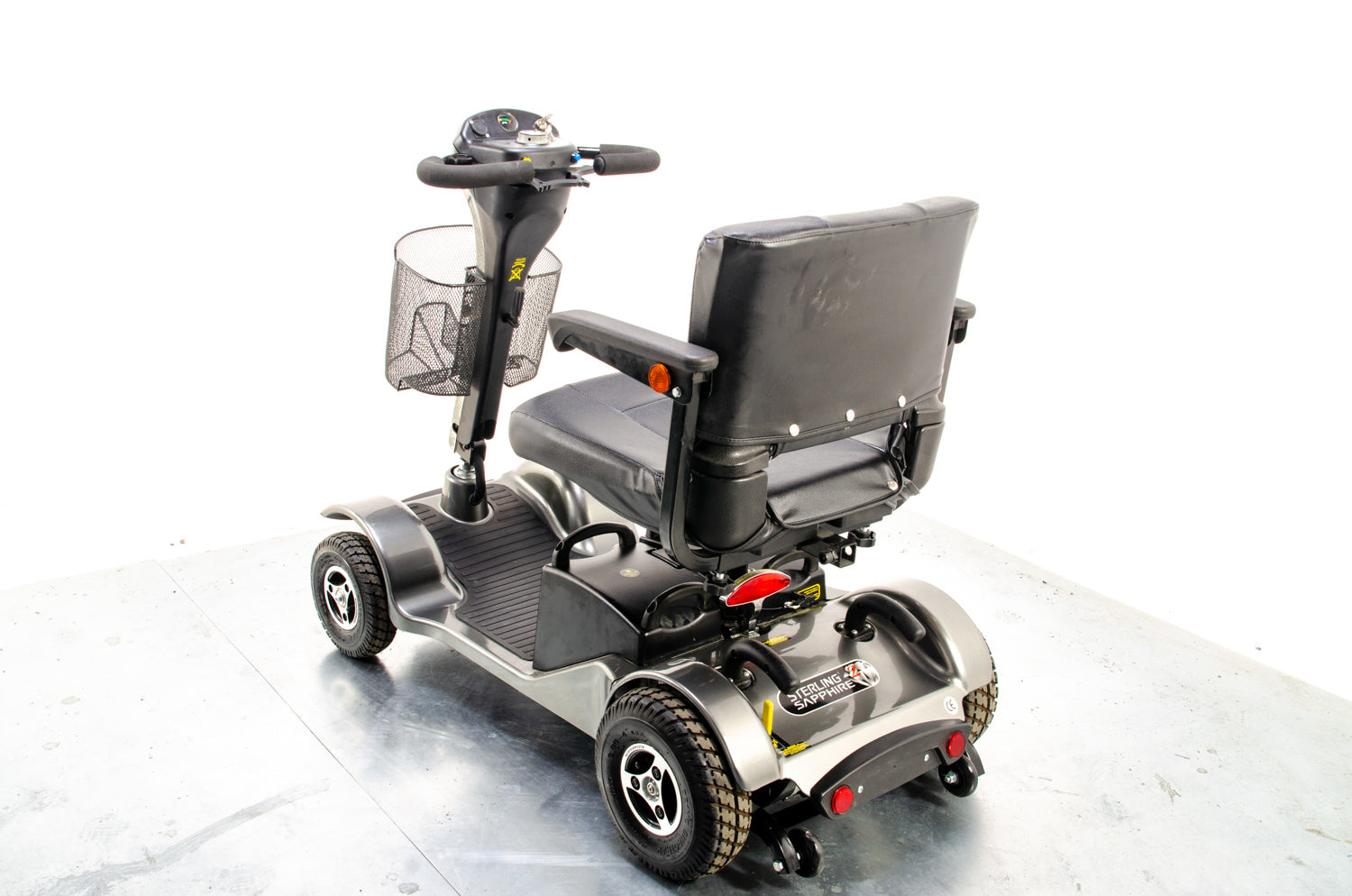 New Sterling Sapphire 2 Mobility Scooter Midsize Transportable Pneumatic Tyres Folding Boot Grey