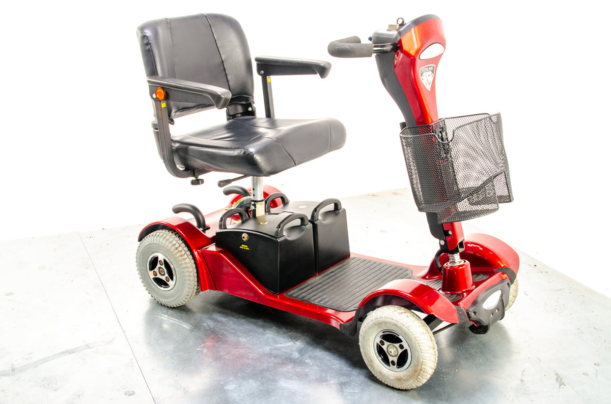 Sterling Sapphire 2 Mobility Scooter Midsize Transportable Pneumatic Tyres Folding Boot Red 03531