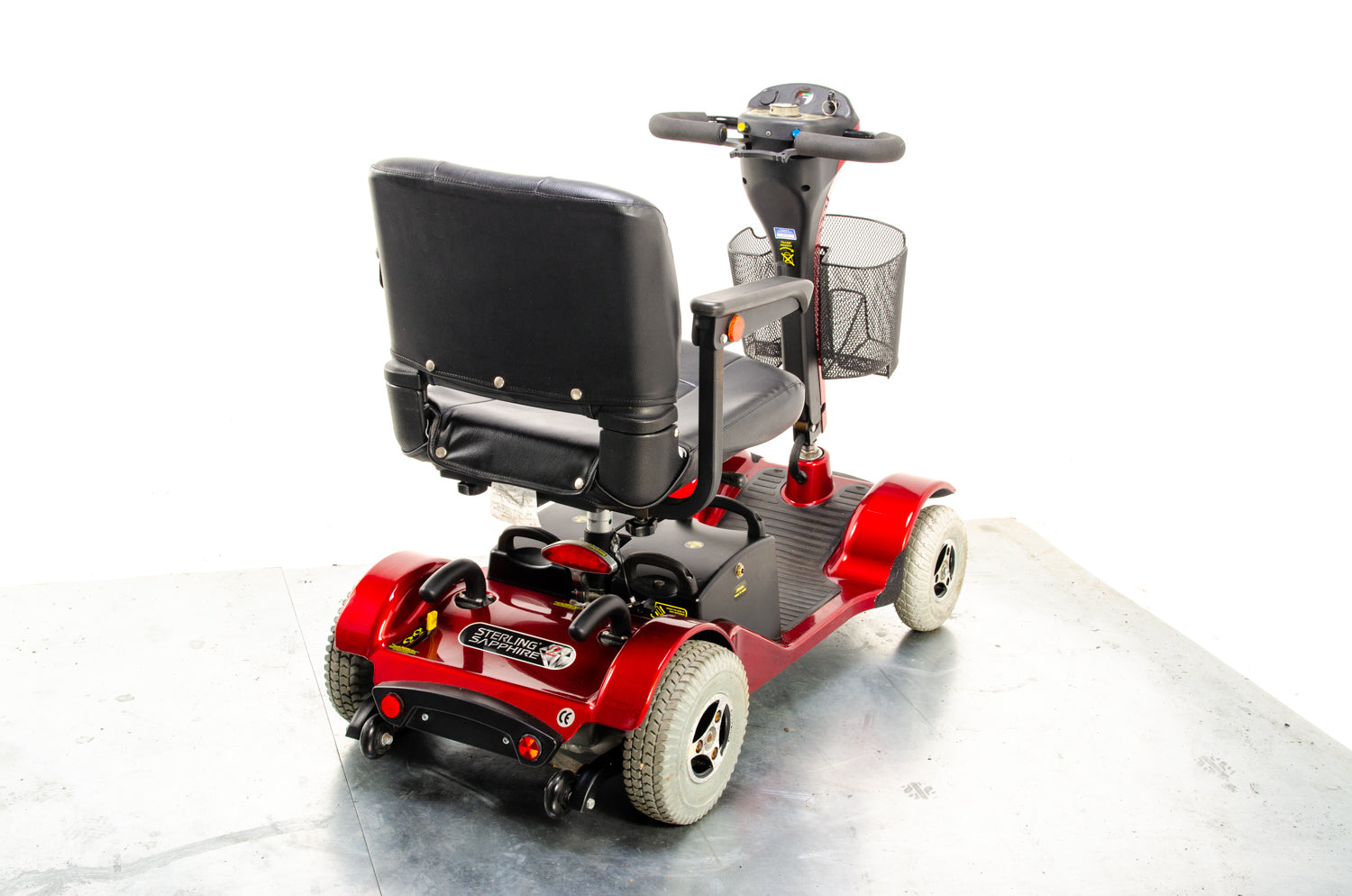 Sterling Sapphire 2 Mobility Scooter Midsize Transportable Pneumatic Tyres Folding Boot Red 03531