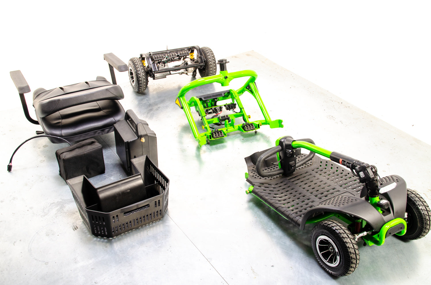 Monarch Mini 4 Plus Used Mobility Scooter Small Transportable Pneumatic Tyres Parks Green 13375 Secondary image