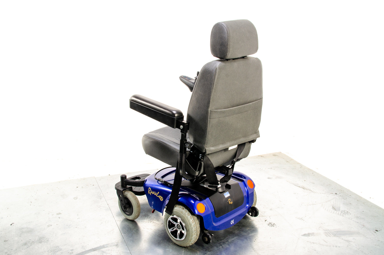 Rascal P320 Compact Electric Wheelchair Powerchair Used Small Indoor Blue