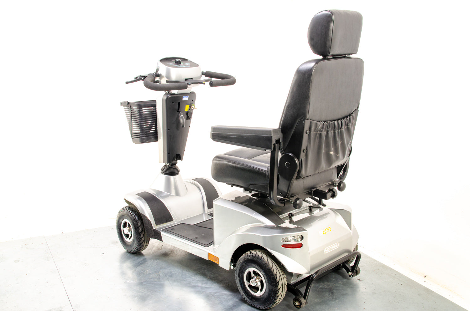 Sunrise Medical Sterling S400 Used Mobility Scooter Silver Midsize Pneumatic Pavement 13544