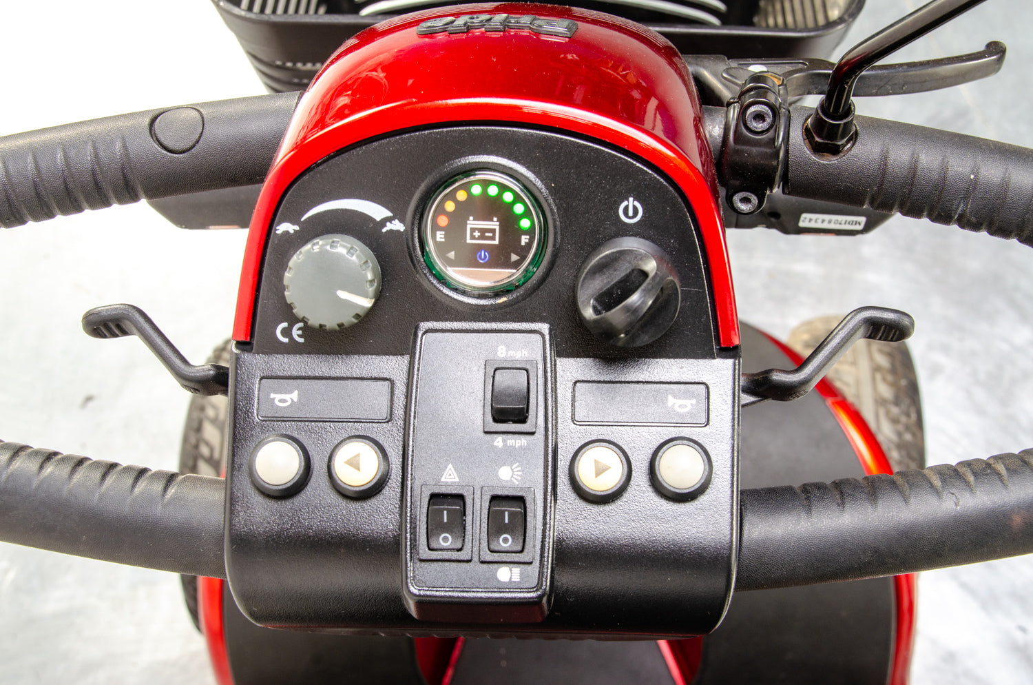 Pride Colt Sport Used Electric Mobility Scooter 8mph Transportable Suspension Pavement Road Legal Red 13379 Secondary image