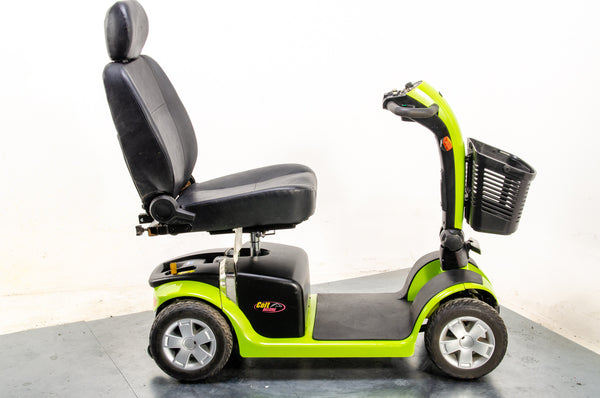 Pride Colt Deluxe Used Electric Mobility Scooter 6mph Transportable Road Pavement Seat Post Suspension Solid Tyres Lime Green 13443