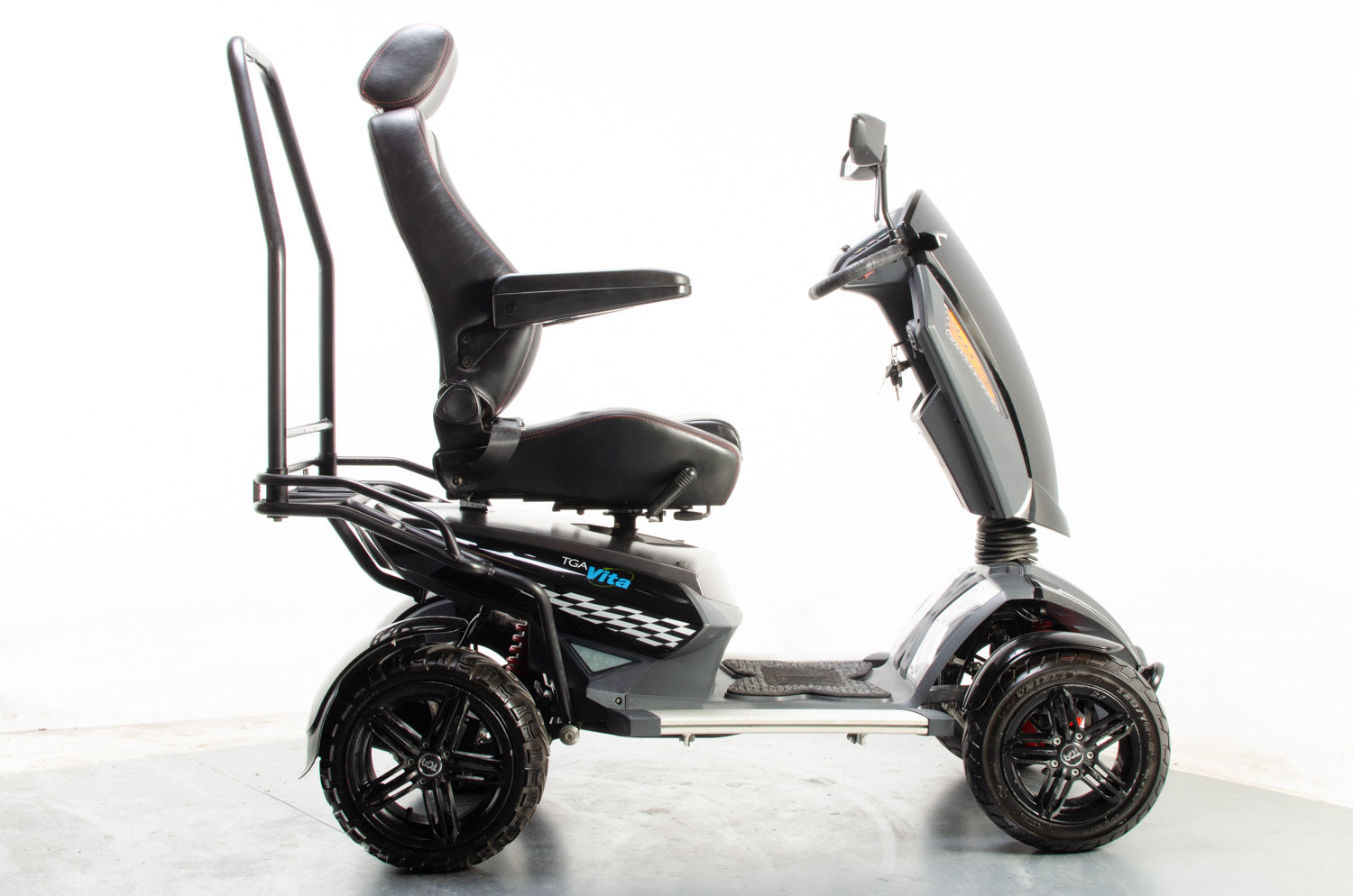 2015 TGA Vita X 8mph Ultimate Large All Terrain Mobility Scooter in Black