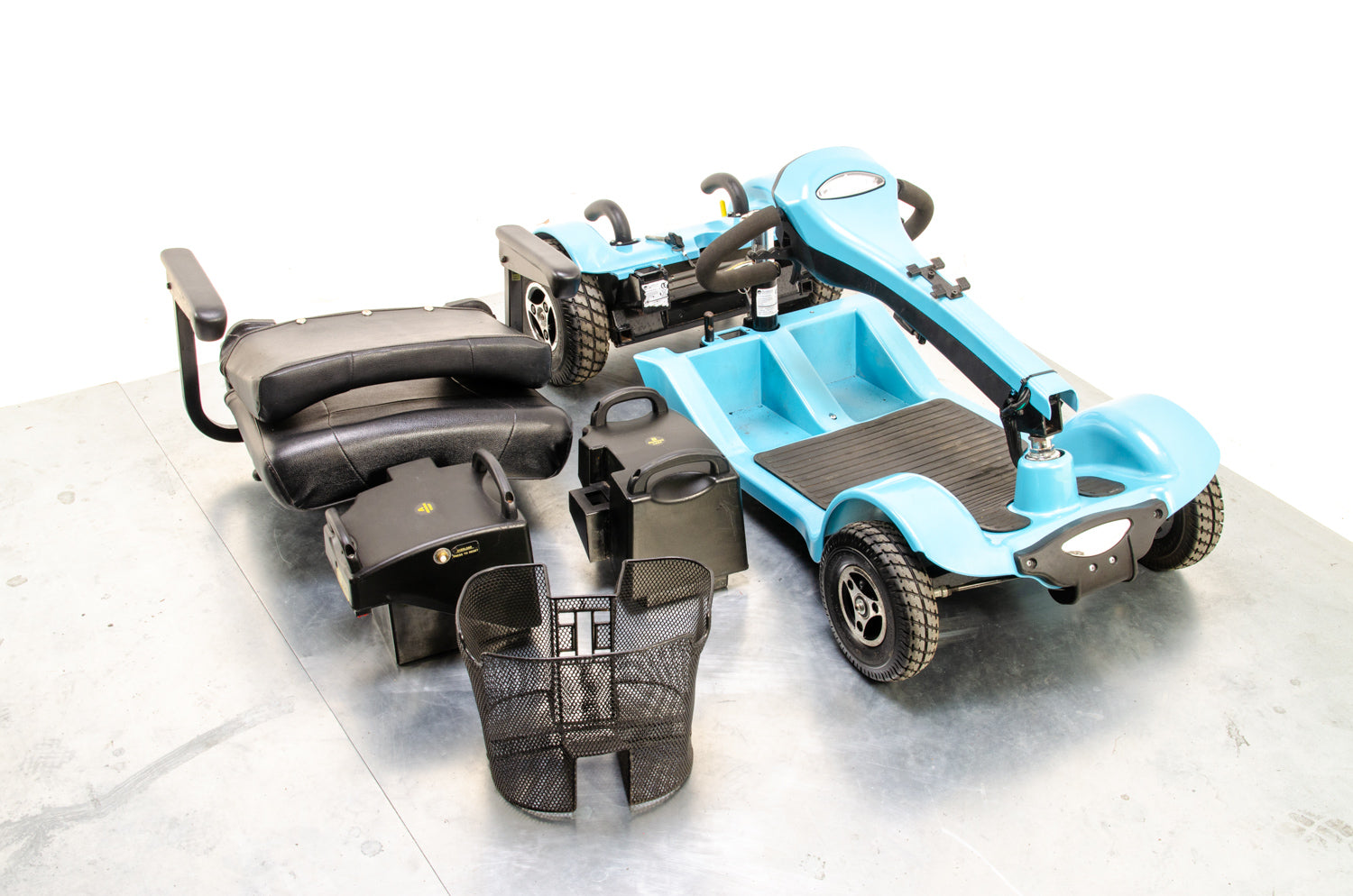 Sterling Sapphire 2 Mobility Scooter Midsize Transportable Pneumatic Tyres Folding Boot Pearl Blue 13642 Secondary image