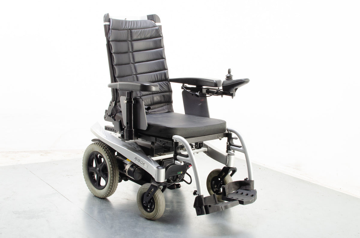 Van Os Medical Excel Airide B-Ace Used Electric Wheelchair Powerchair RWD Pneumatic Silver Main image