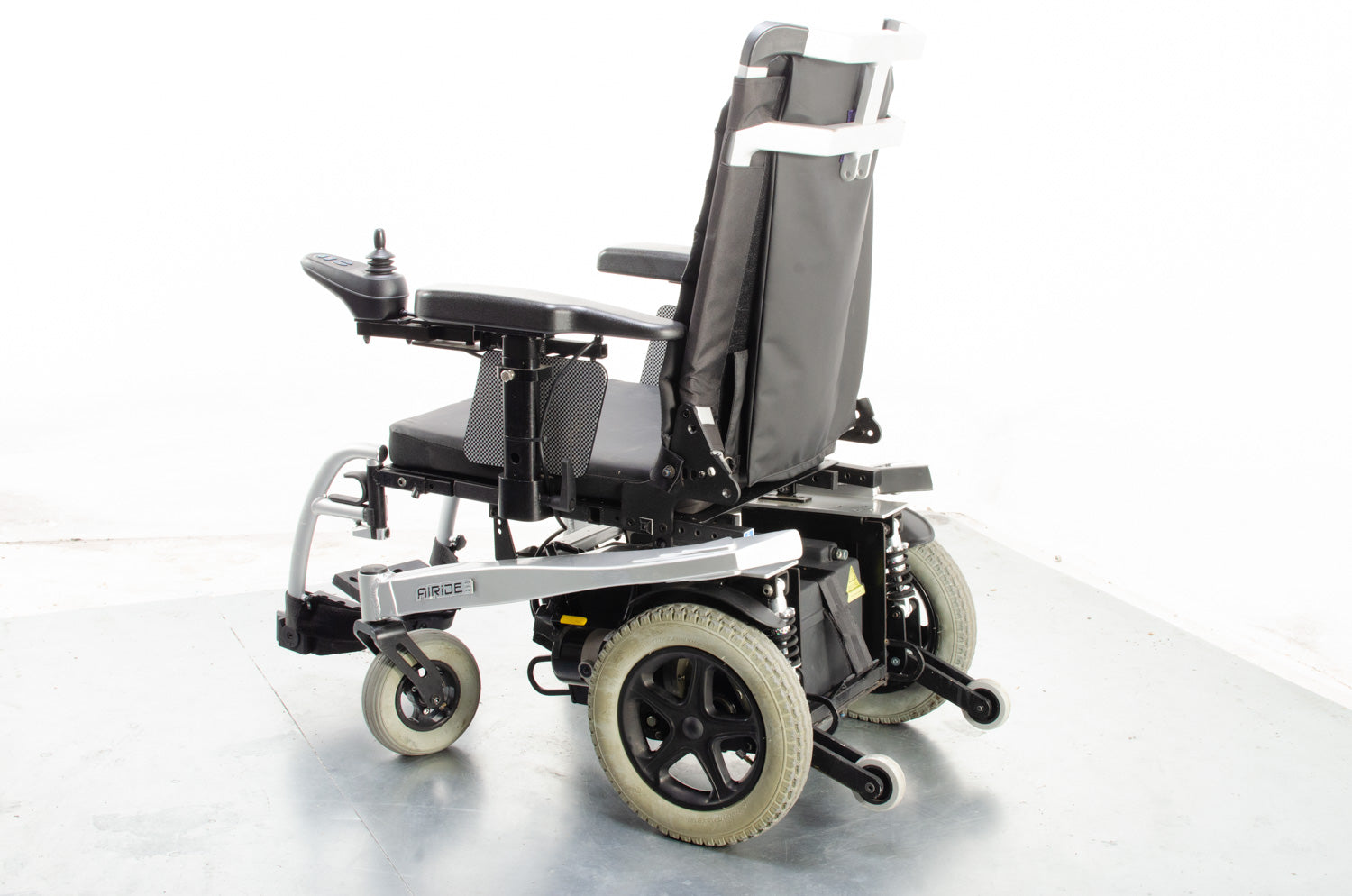 Van Os Medical Excel Airide B-Ace Used Electric Wheelchair Powerchair RWD Pneumatic Silver