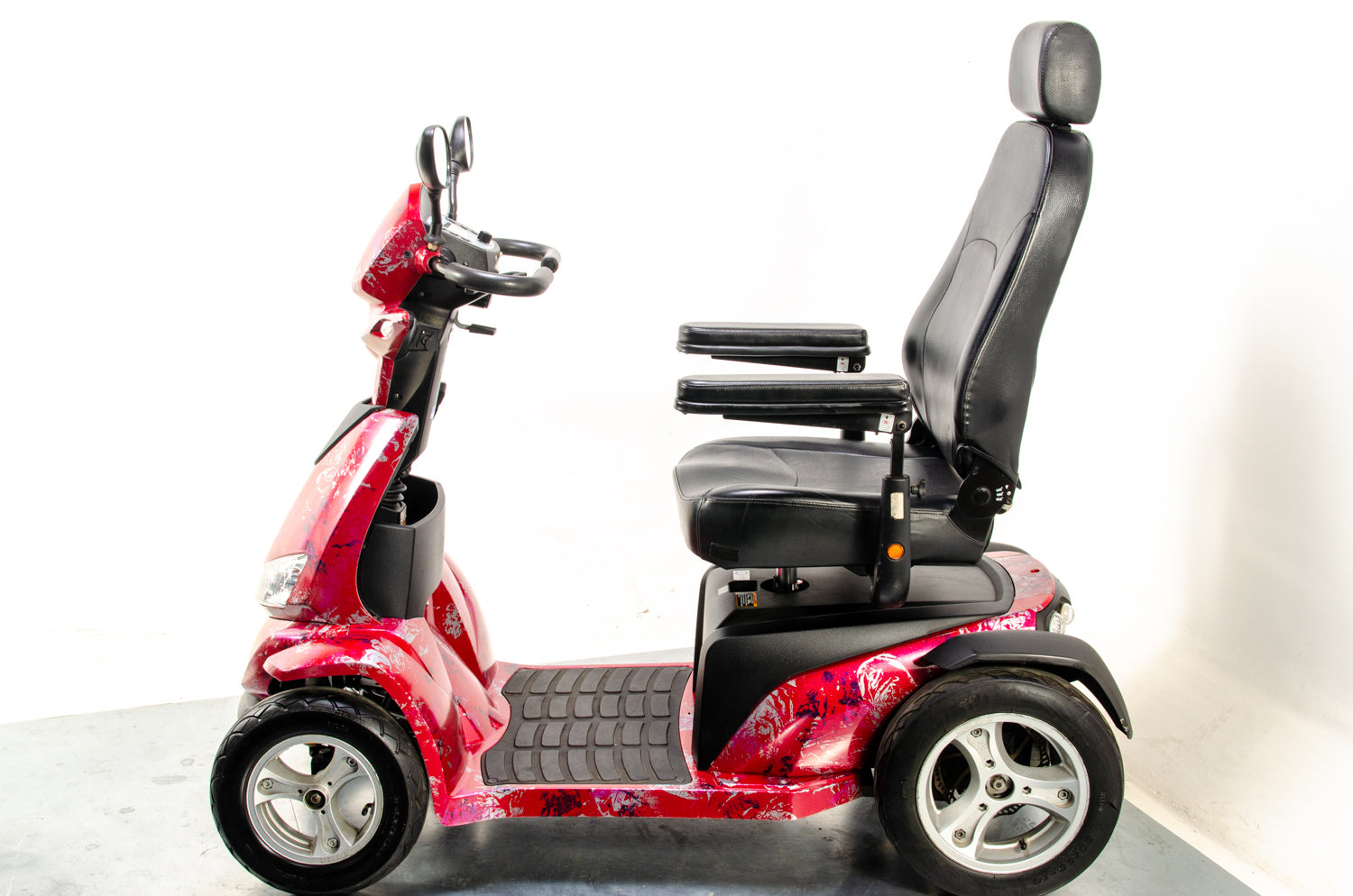 Rascal Vision Used Electric Mobility Scooter 8mph Large All-Terrain Road Legal Custom Pink Pneumatic Tyres 13453