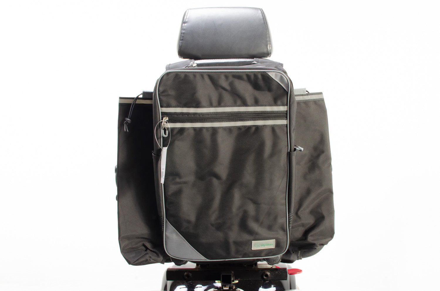 MyWren Large Mobility Scooter Seat Bag with Crutch Walking Stick Holder