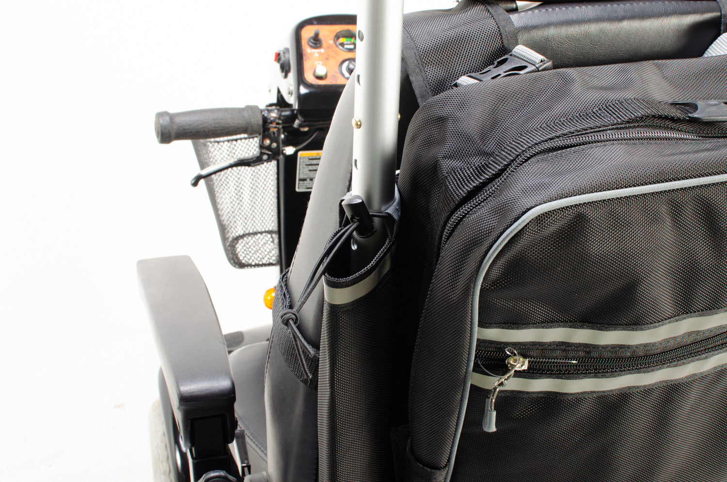 MyWren Large Mobility Scooter Seat Bag with Crutch Walking Stick Holder Secondary image