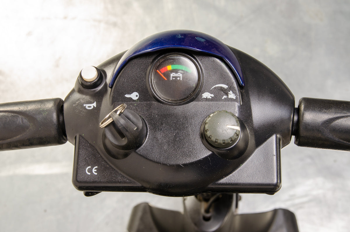 Pride Go-Go Elite Traveller LX 3 Used Mobility Scooter Boot Lightweight Travel Transportable Blue 13558