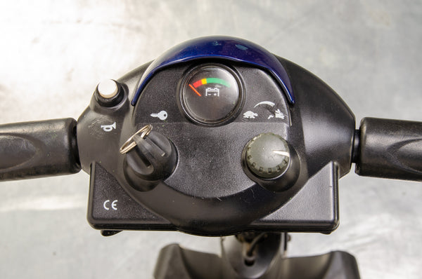 Pride Go-Go Elite Traveller LX 3 Used Mobility Scooter Boot Lightweight Travel Transportable Blue 13558