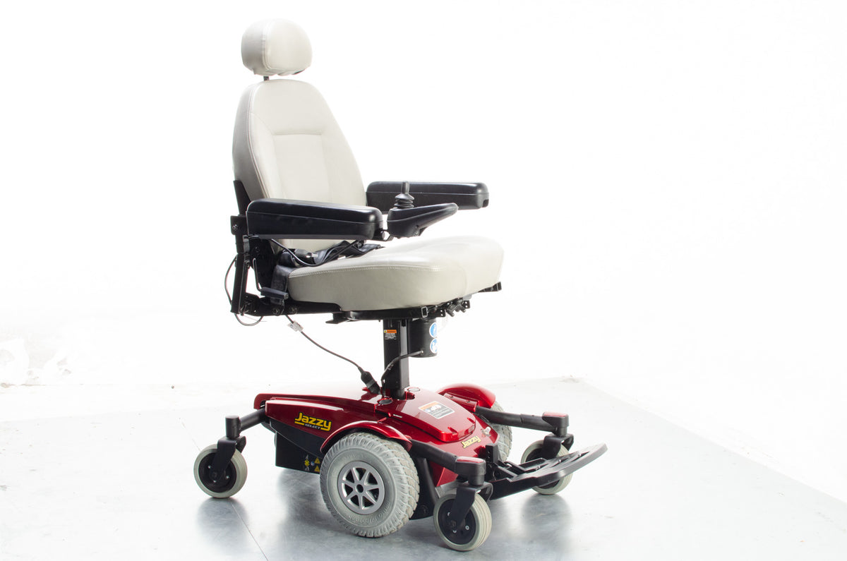 2016 Pride Jazzy Select 6 4mph MWD Powered Wheelchair Electric Raiser in Red Main image