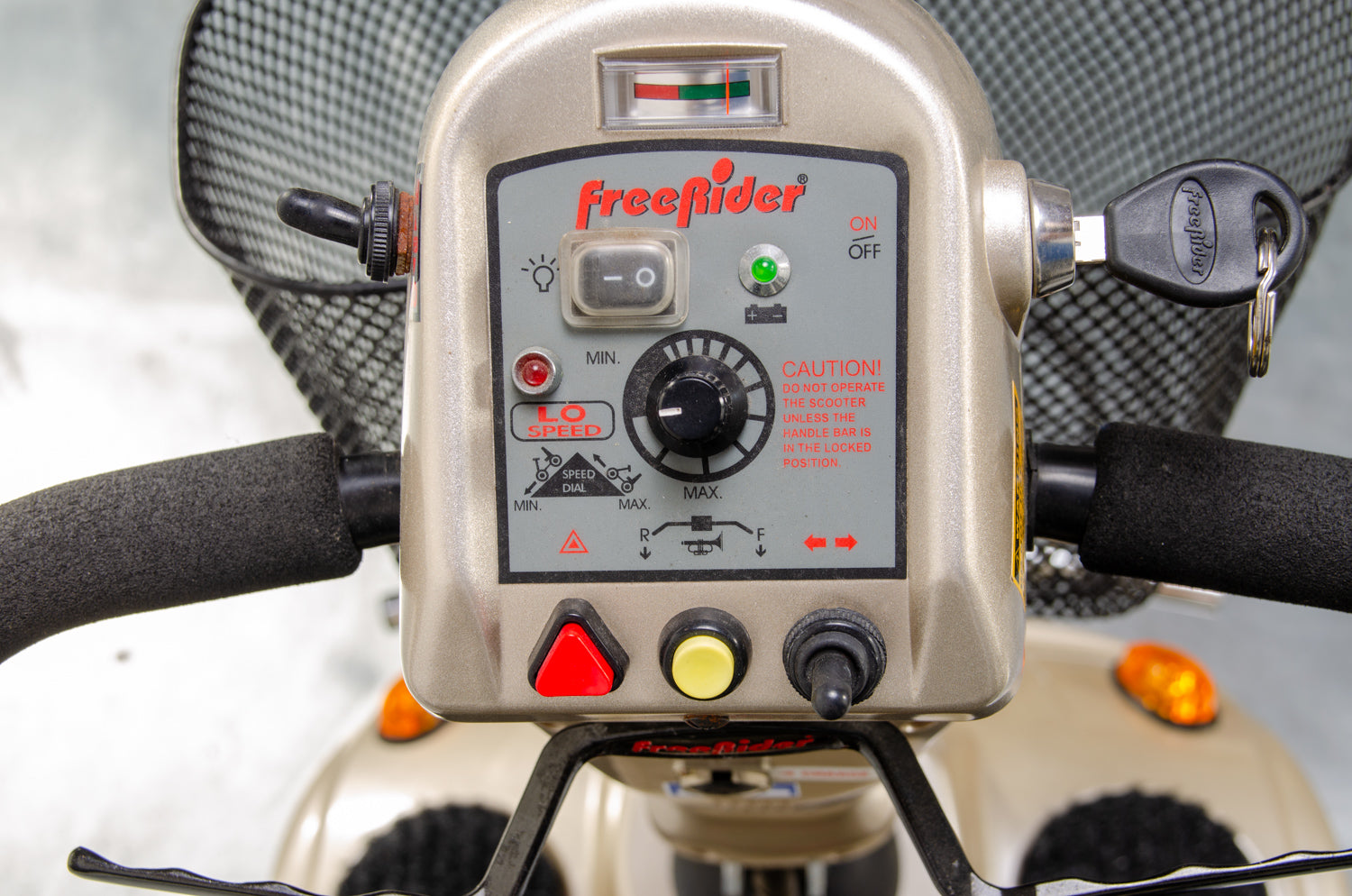 Freerider Mayfair S All-Terrain Used Mobility Scooter 8mph Gold Suspension Road Pavement