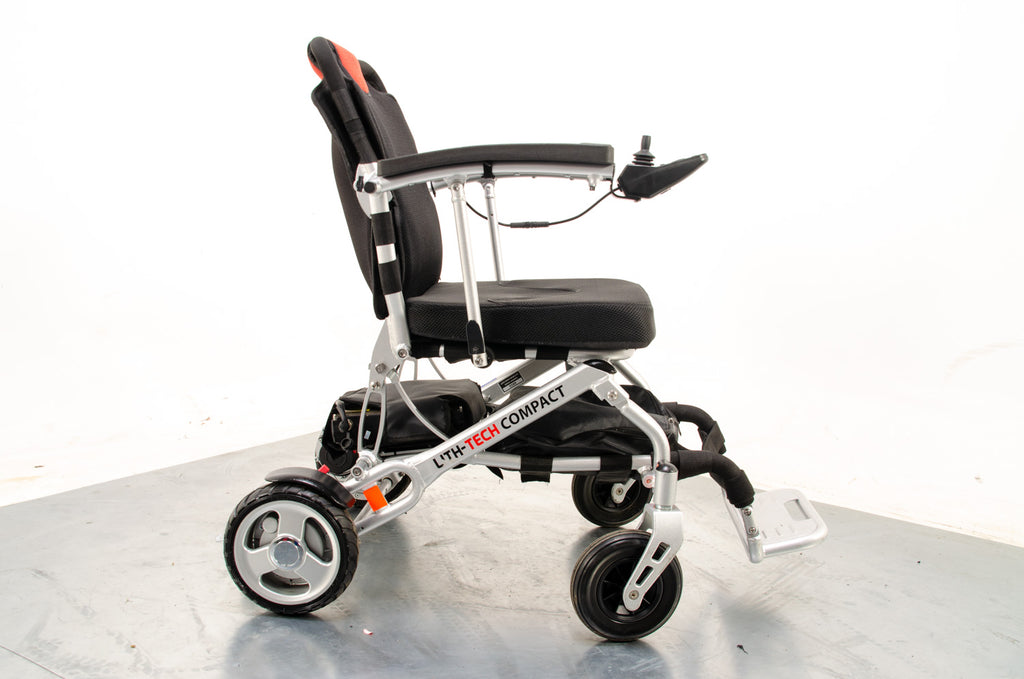 LITH-TECH Compact Electric Folding Wheelchair Powerchair Used Lightweight Aluminium Lithium