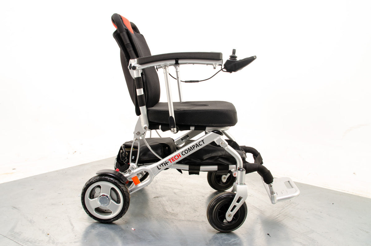 LITH-TECH Compact Electric Folding Wheelchair Powerchair Used Lightweight Aluminium Lithium