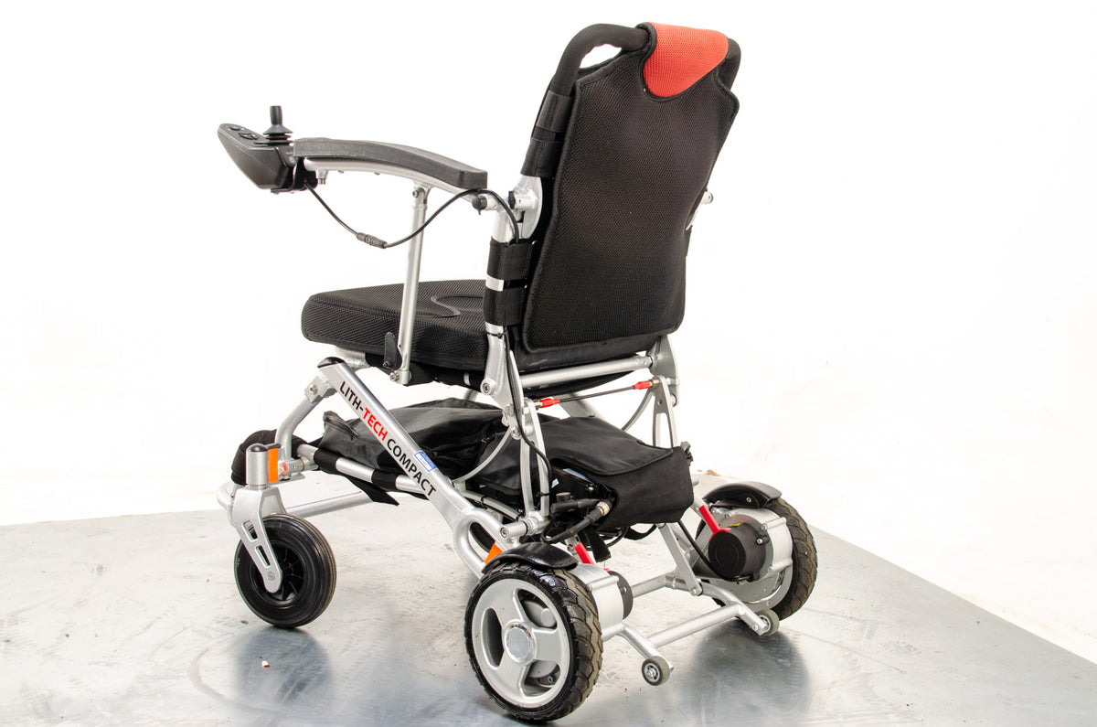 LITH-TECH Compact Electric Folding Wheelchair Powerchair Used Lightweight Aluminium Lithium