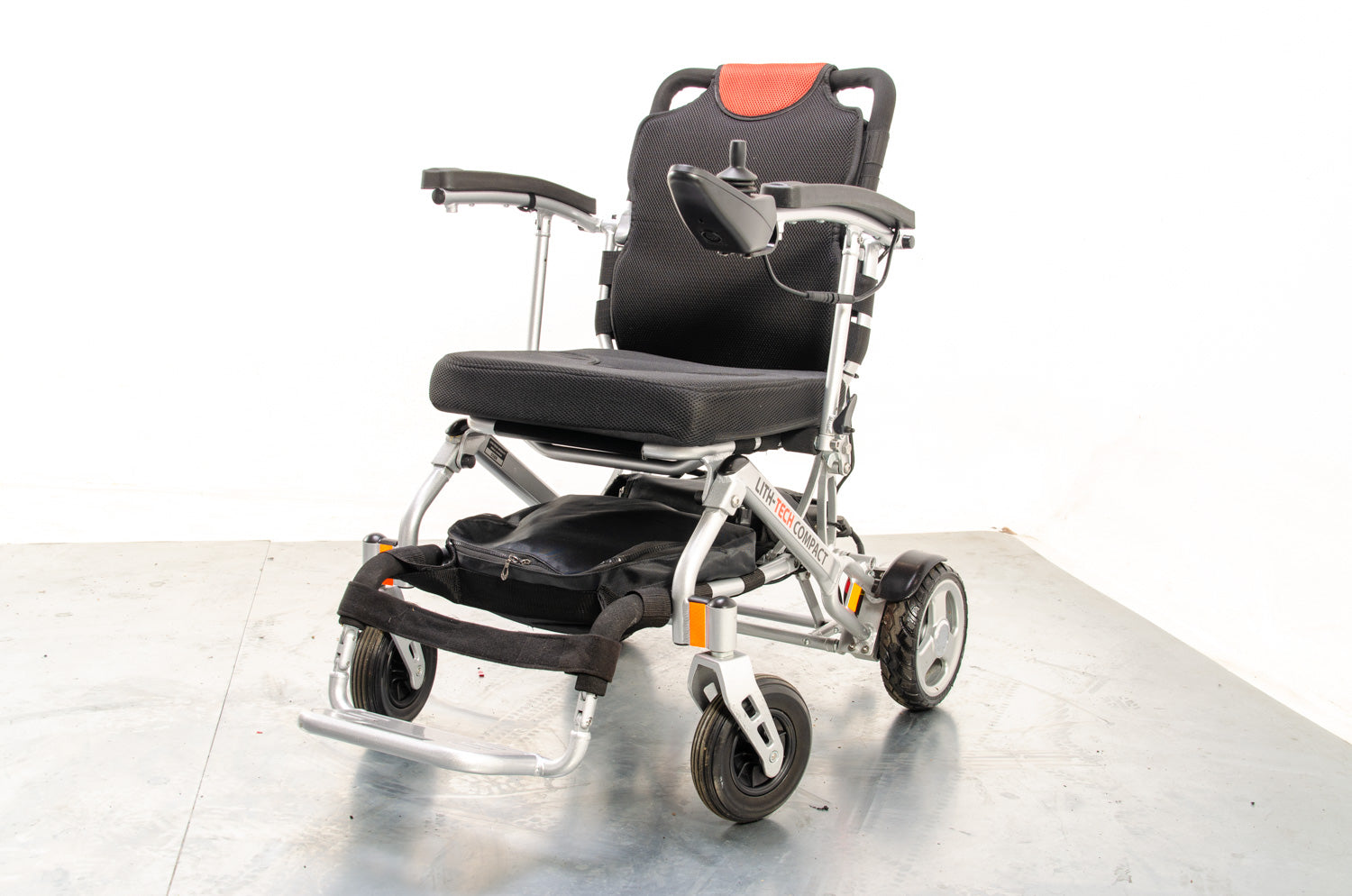 LITH-TECH Compact Electric Folding Wheelchair Powerchair Used Lightweight Aluminium Lithium