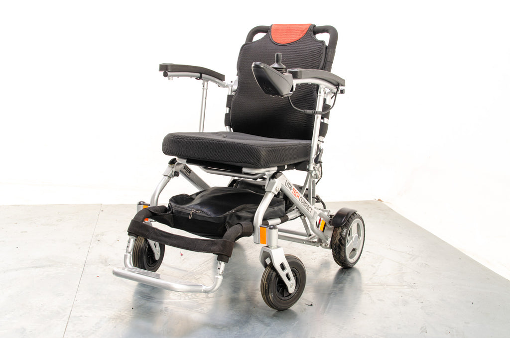 LITH-TECH Compact Electric Folding Wheelchair Powerchair Used Lightweight Aluminium Lithium