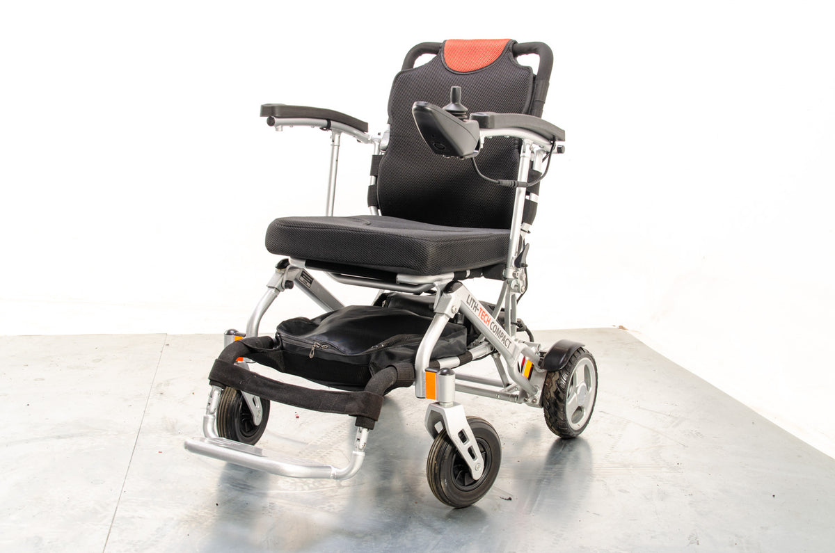 LITH-TECH Compact Electric Folding Wheelchair Powerchair Used Lightweight Aluminium Lithium