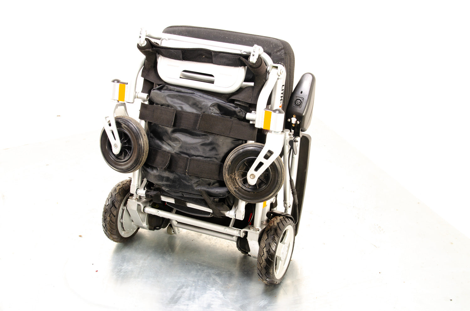LITH-TECH Compact Electric Folding Wheelchair Powerchair Used Lightweight Aluminium Lithium