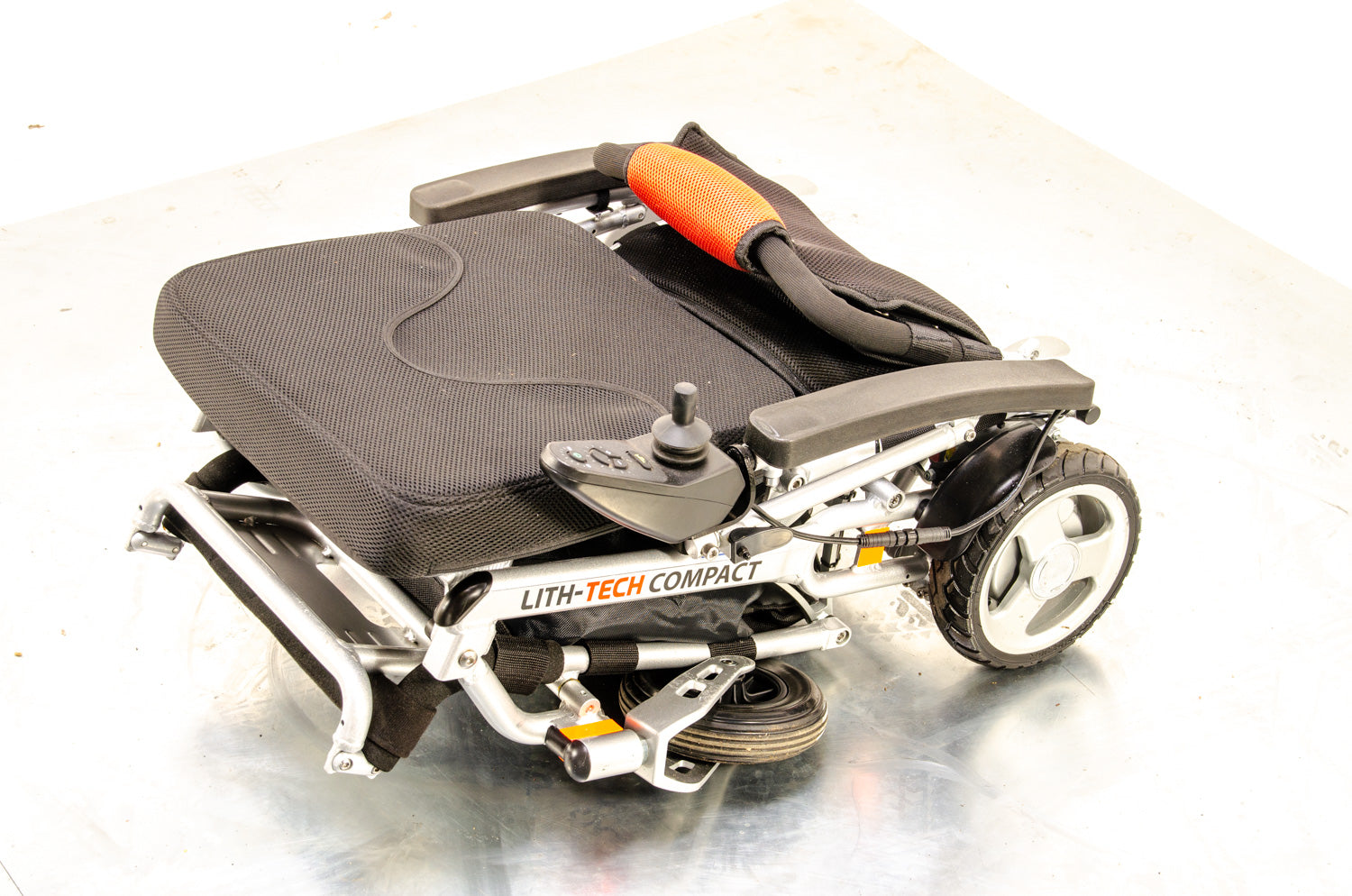 LITH-TECH Compact Electric Folding Wheelchair Powerchair Used Lightweight Aluminium Lithium