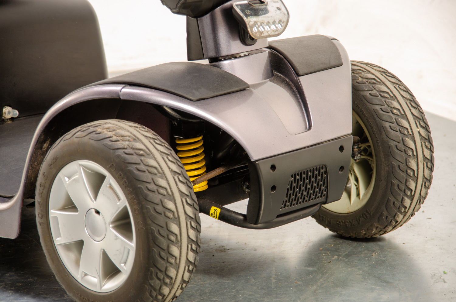 Pride Colt Plus 4mph Mid Size Transportable Mobility Boot Scooter Custom Silver Purple Secondary image