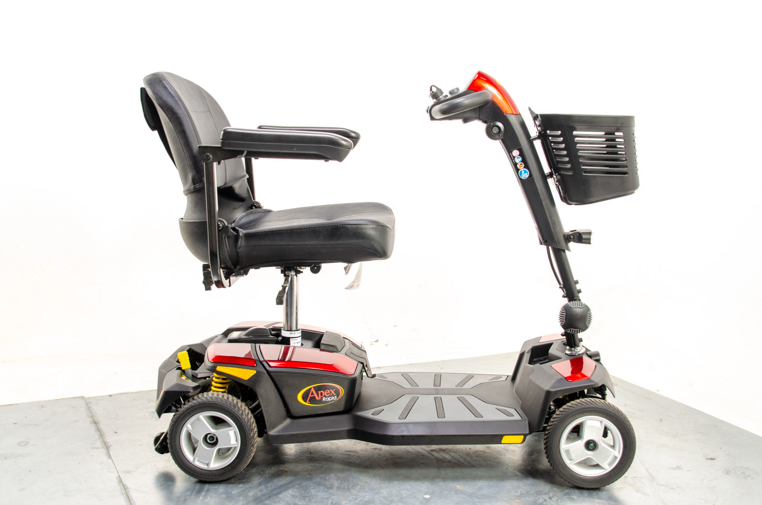 Pride Apex Rapid Used Mobility Scooter Transportable Small Lightweight Boot Suspension Red