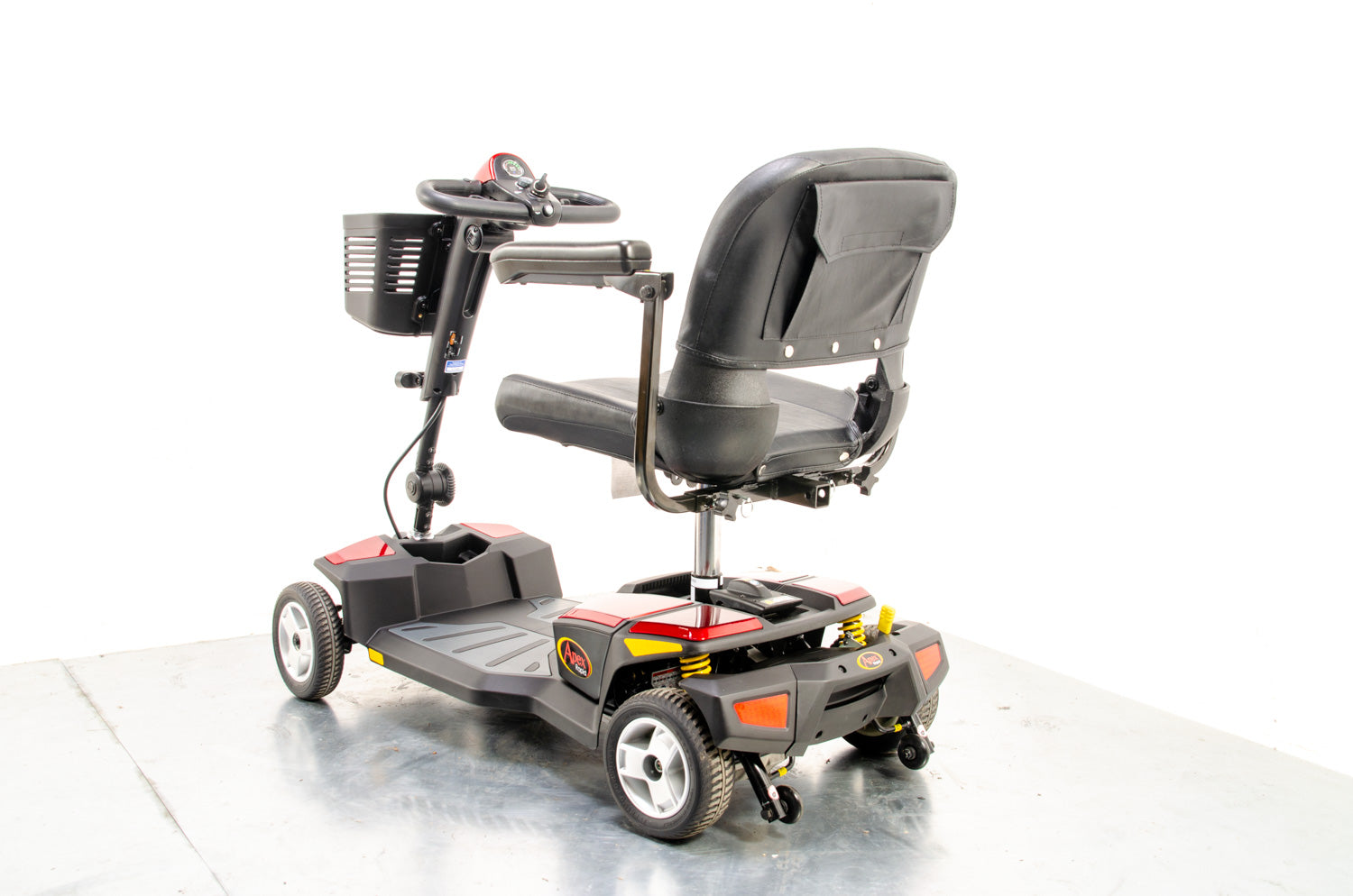 Pride Apex Rapid Used Mobility Scooter Transportable Small Lightweight Boot Suspension Red