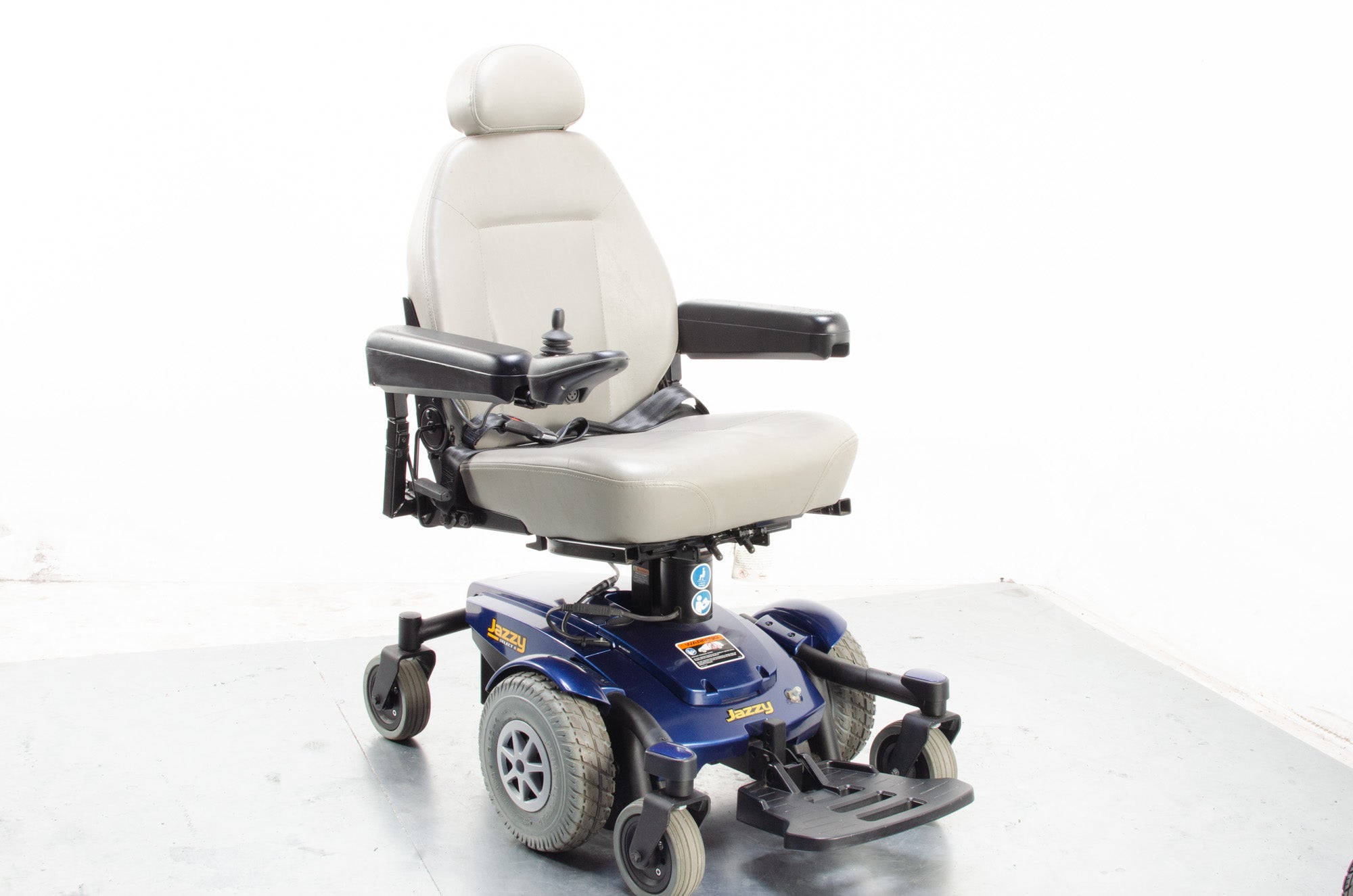 2015 Pride Jazzy Select 6 Electric Wheelchair Powerchair Riser 4mph Blue Secondary image