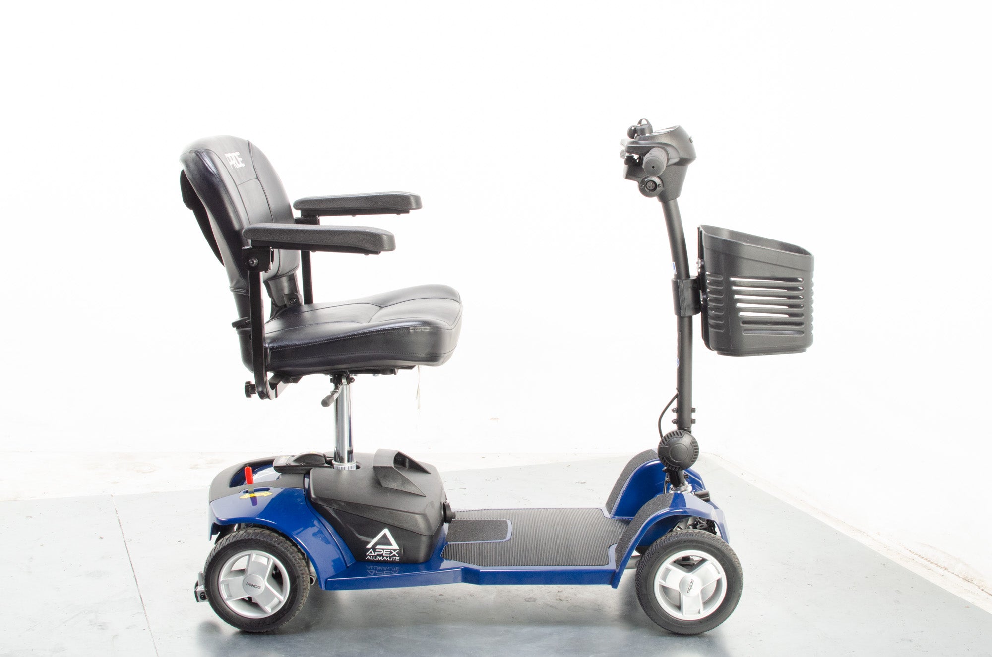 2020 Pride Apex Alumalite 4mph Electric Mobility Boot Scooter Aluminium Lithium Battery Blue