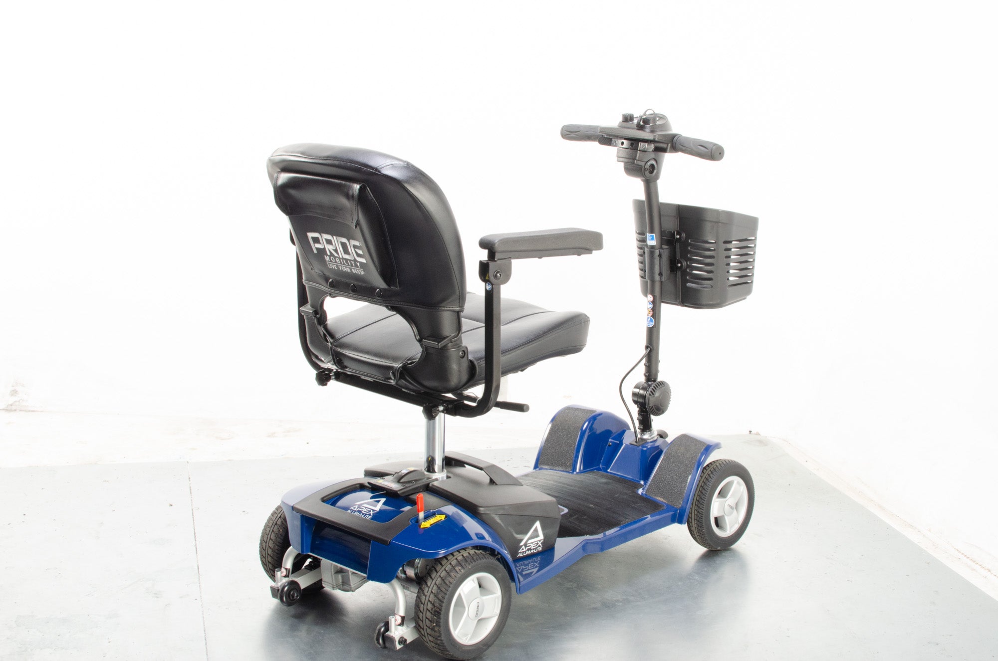 2020 Pride Apex Alumalite 4mph Electric Mobility Boot Scooter Aluminium Lithium Battery Blue