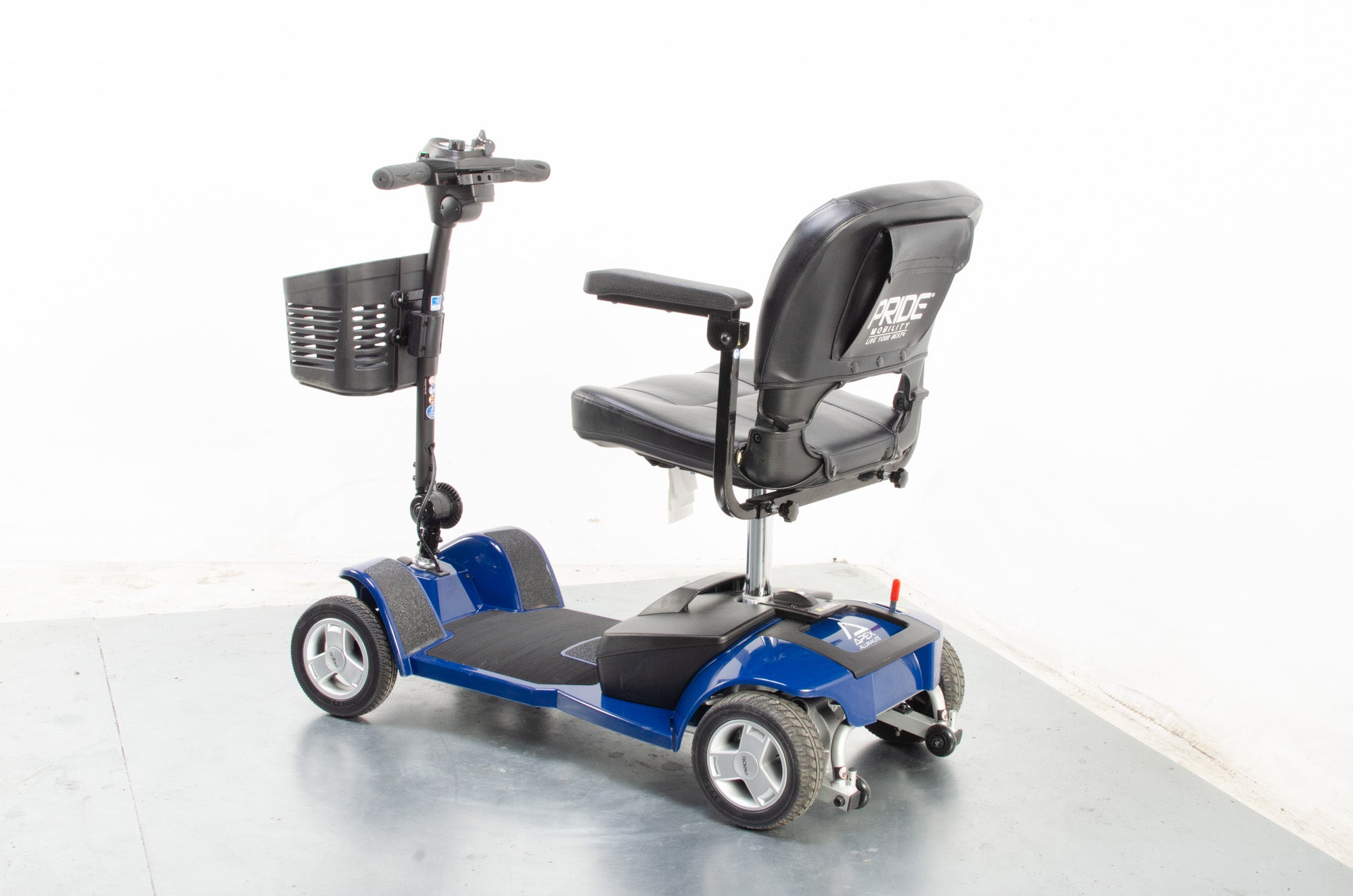 2020 Pride Apex Alumalite 4mph Electric Mobility Boot Scooter Aluminium Lithium Battery Blue