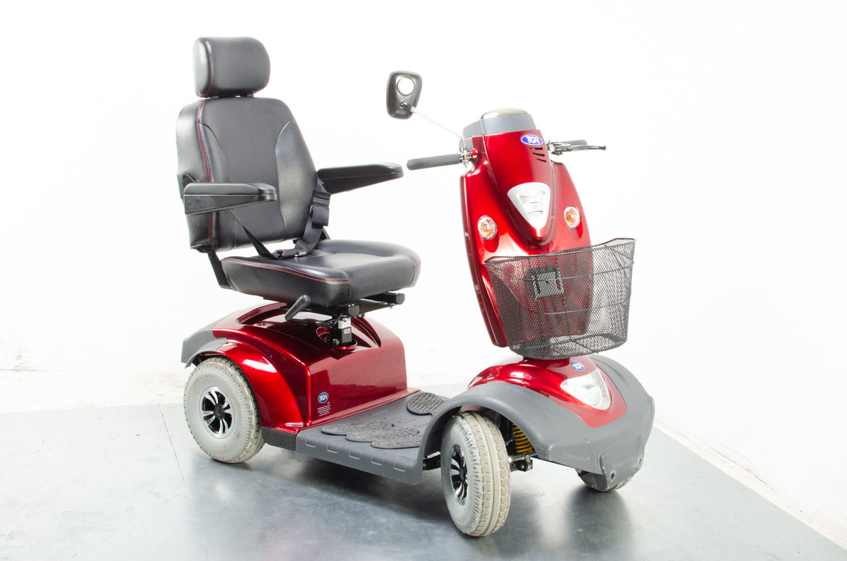 2015 TGA Mystere Electric Mobility Scooter 8mph Mid-Size Comfort Red Main image