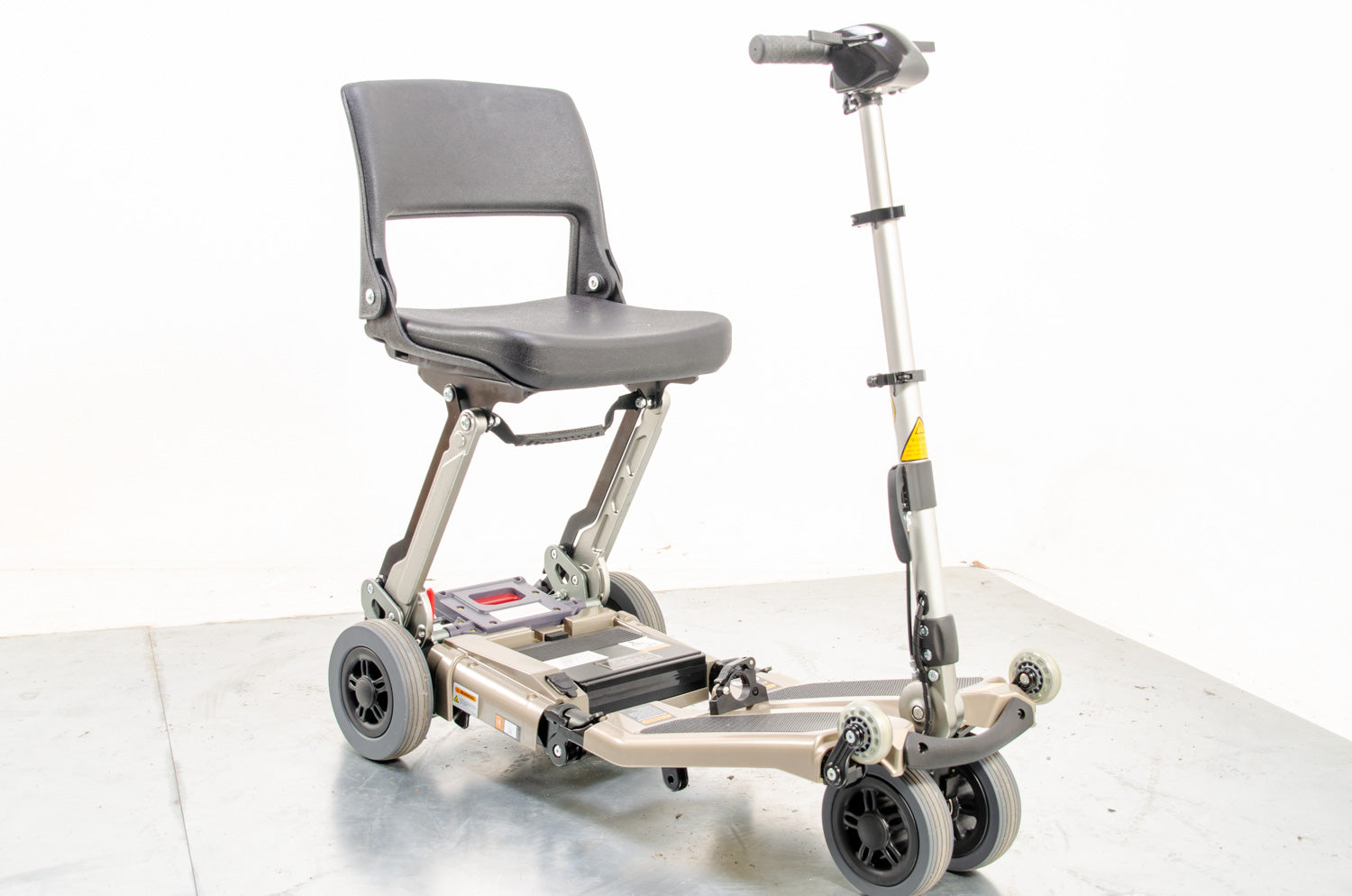 Freerider Luggie Used Mobility Scooter Foilding Transportable Lightweight Lithium Travel Gold