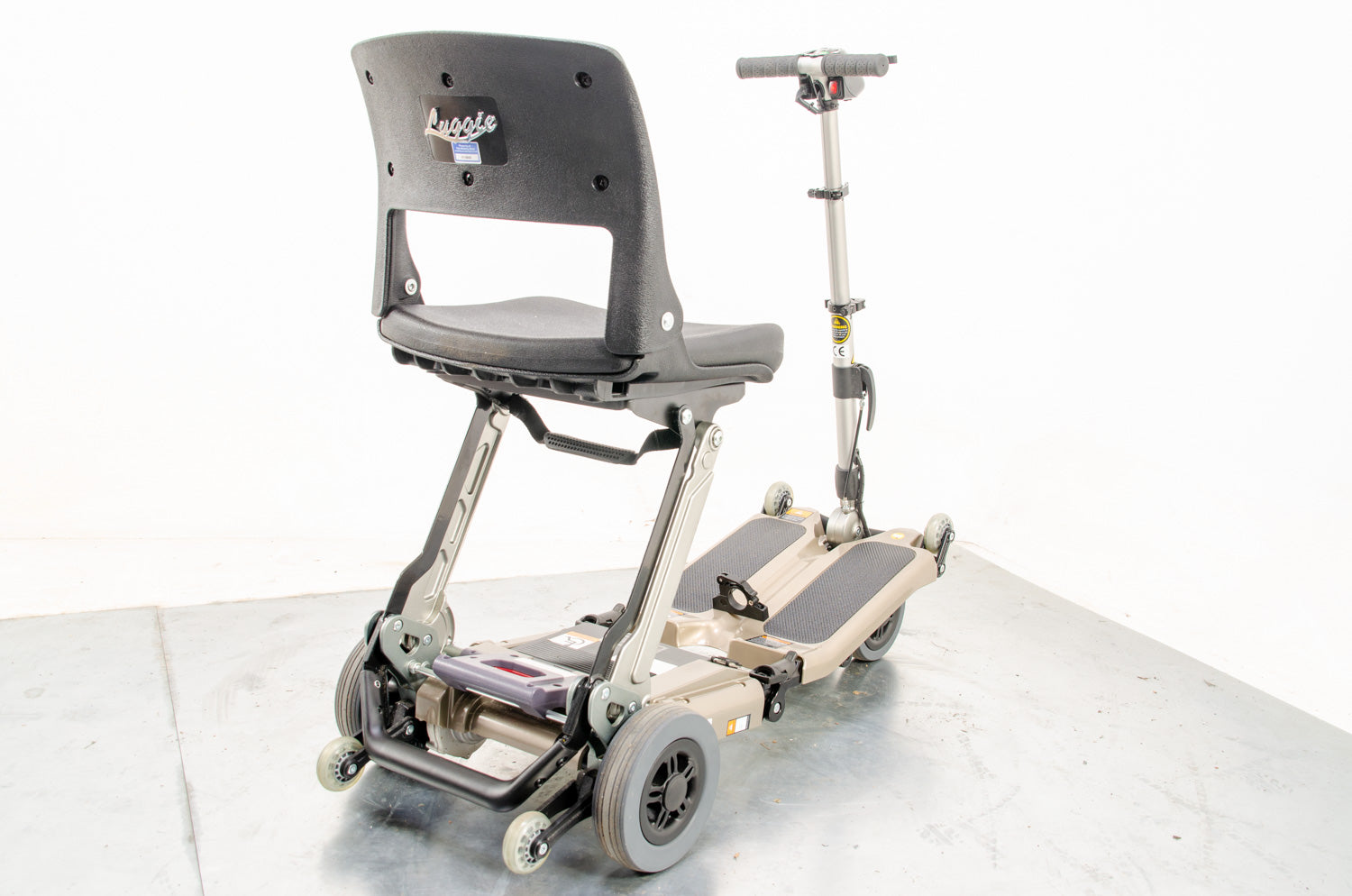 Freerider Luggie Used Mobility Scooter Foilding Transportable Lightweight Lithium Travel Gold