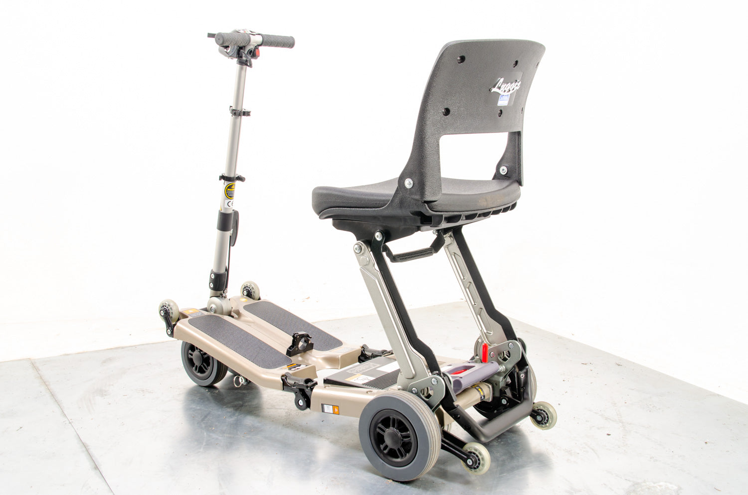 Freerider Luggie Used Mobility Scooter Foilding Transportable Lightweight Lithium Travel Gold