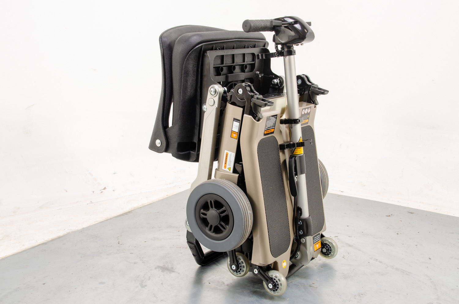 Freerider Luggie Used Mobility Scooter Foilding Transportable Lightweight Lithium Travel Gold