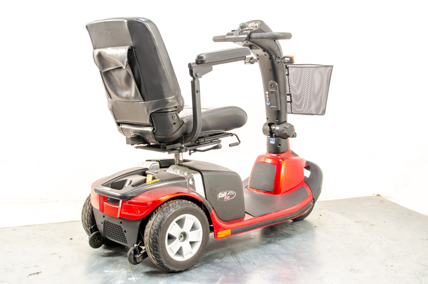 Pride Colt Twin Used Electric Mobility Scoter Transportable Trike Pavement Travel Red Secondary image