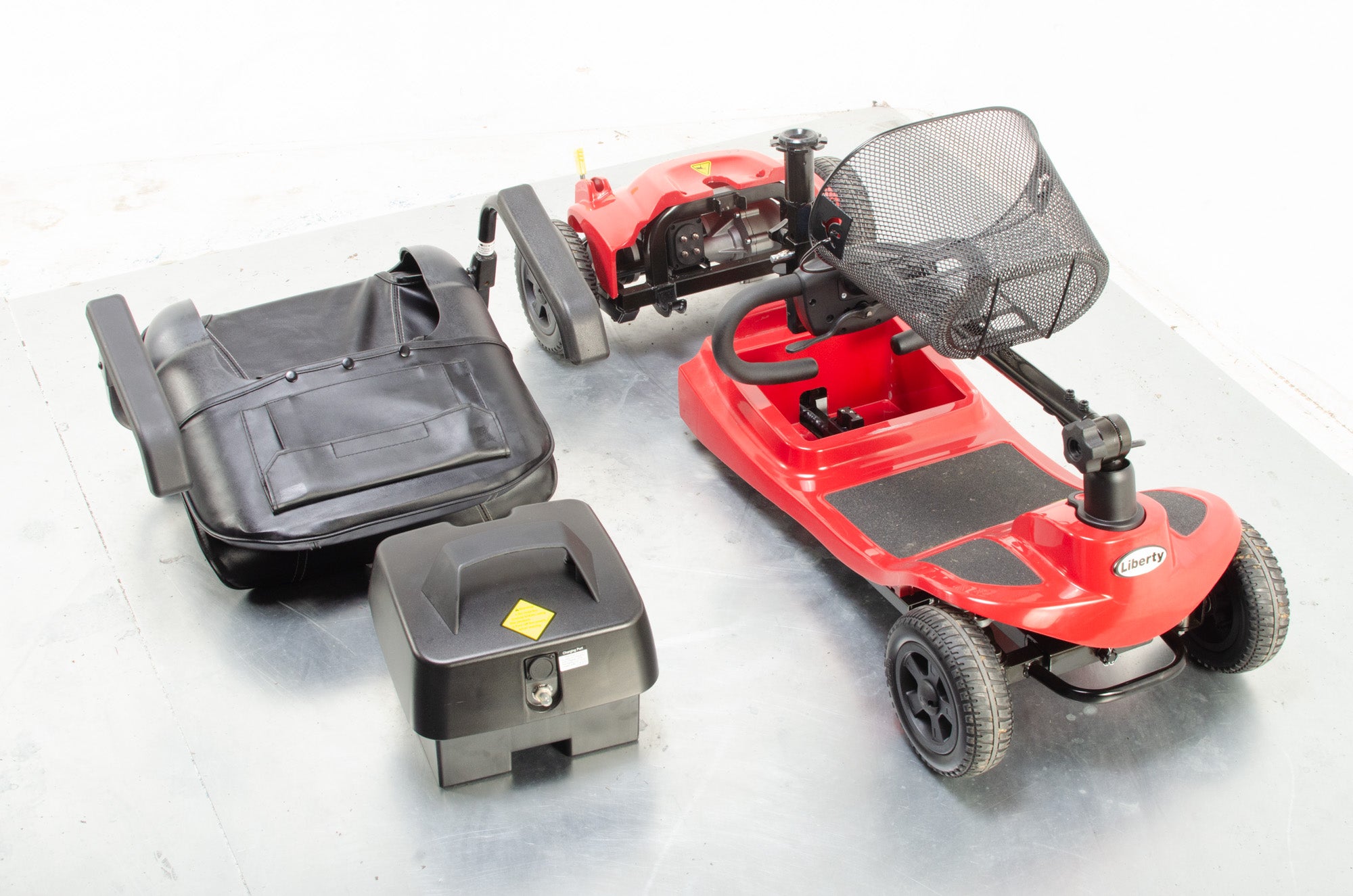 2018 KR Liberty from One-Rehab 4mph Small Electric Mobility Boot Scooter in Red Secondary image
